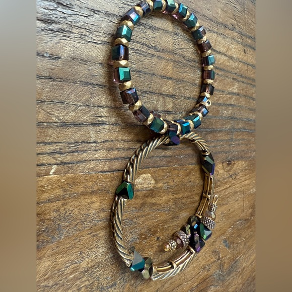 Alex and Ani Gold set of 2 wrap bracelets - Picture 4 of 7